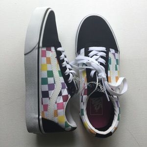 NEW Multicolored Checkered Vans